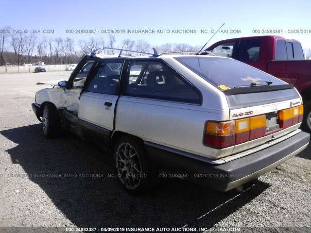 WAUHC5443KN043965 - 1989 AUDI 200 QUATTRO SILVER photo 3