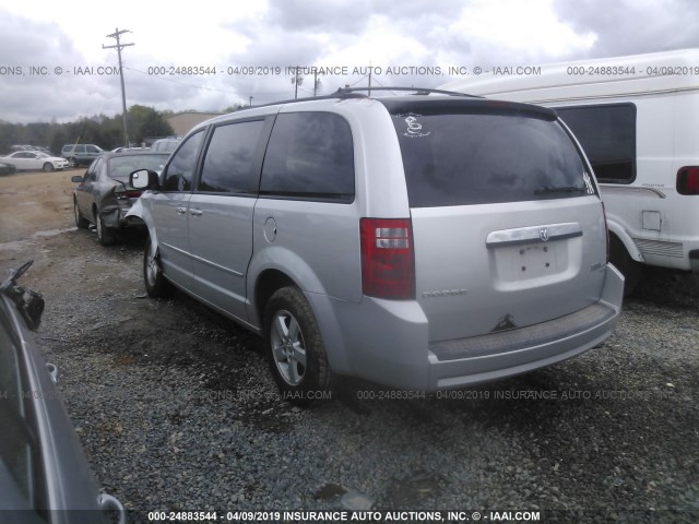 2D4RN5D17AR244862 - 2010 DODGE GRAND CARAVAN SXT SILVER photo 3