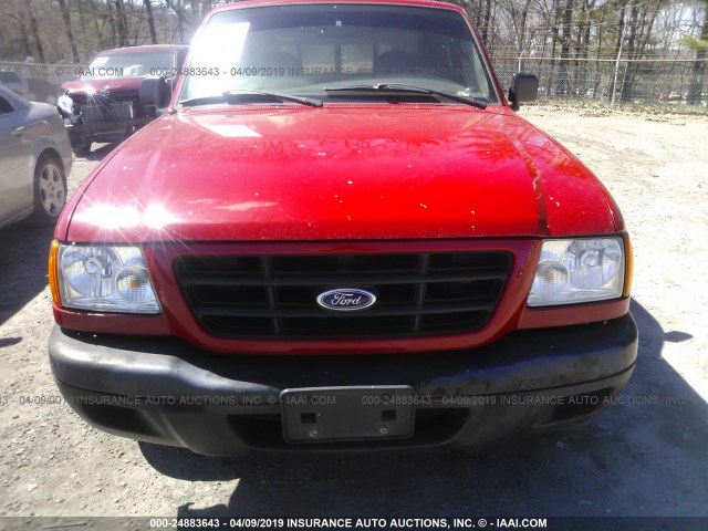 1FTYR10DX3TA20292 - 2003 FORD RANGER RED photo 6