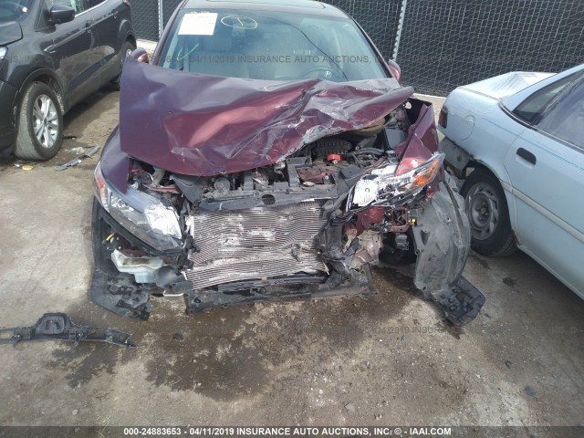 19XFB2F83CE043210 - 2012 HONDA CIVIC EX მუქწითელი ფოტო 6