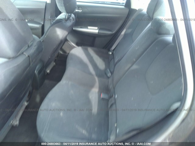 JF1GE61649H511267 - 2009 SUBARU IMPREZA 2.5I GRAY photo 8