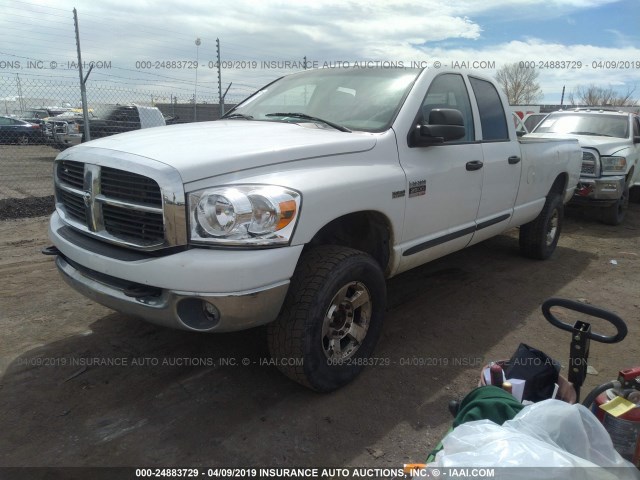 3D7KS28D47G743665 - 2007 DODGE RAM 2500 ST/SLT WHITE photo 2