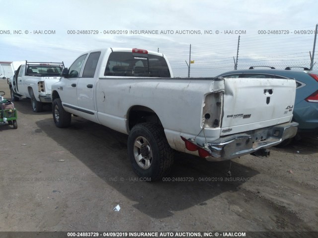 3D7KS28D47G743665 - 2007 DODGE RAM 2500 ST/SLT WHITE photo 3