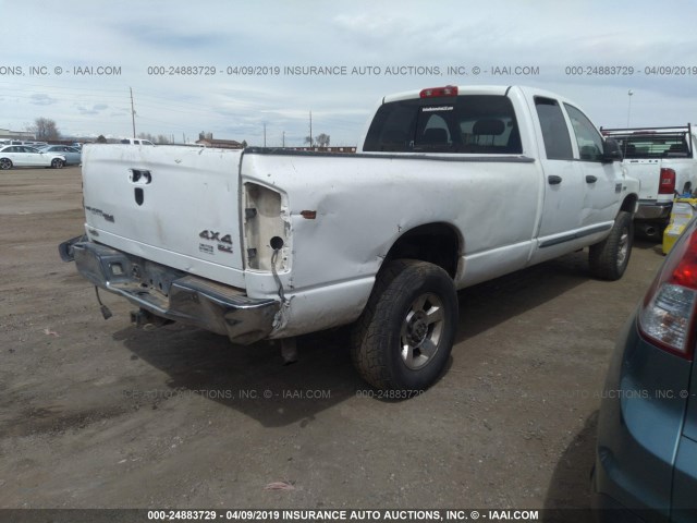 3D7KS28D47G743665 - 2007 DODGE RAM 2500 ST/SLT WHITE photo 4