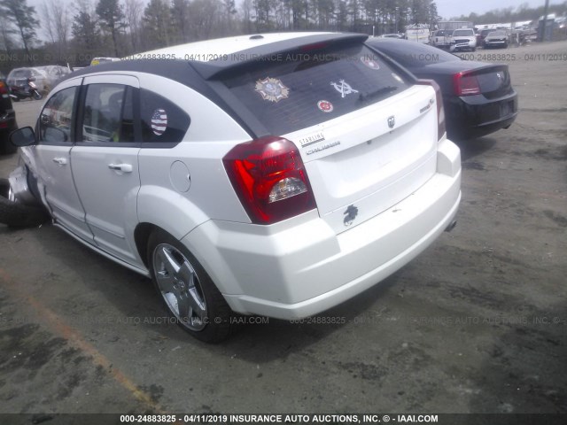 1B3HB78K97D134358 - 2007 DODGE CALIBER R/T WHITE photo 3