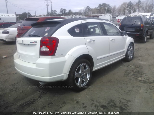 1B3HB78K97D134358 - 2007 DODGE CALIBER R/T WHITE photo 4