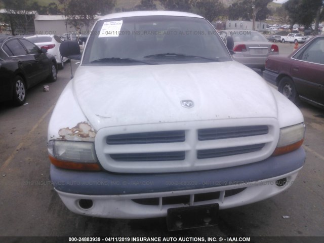 1B7GL23X5VS288118 - 1997 DODGE DAKOTA WHITE photo 6