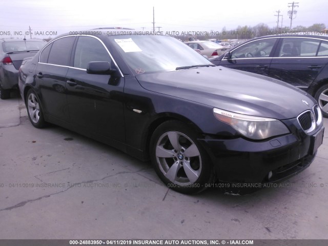 WBANE53597CY05545 - 2007 BMW 525 I BLACK photo 1