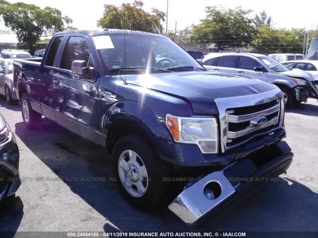 1FTEX1CM7DKG42571 - 2013 FORD F150 SUPER CAB BLUE photo 1