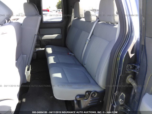 1FTEX1CM7DKG42571 - 2013 FORD F150 SUPER CAB BLUE photo 8