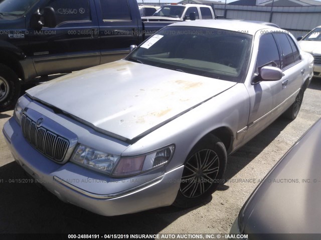 2MEFM74W91X612687 - 2001 MERCURY GRAND MARQUIS GS SILVER photo 2