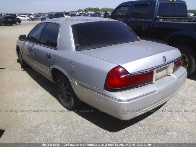 2MEFM74W91X612687 - 2001 MERCURY GRAND MARQUIS GS SILVER photo 3