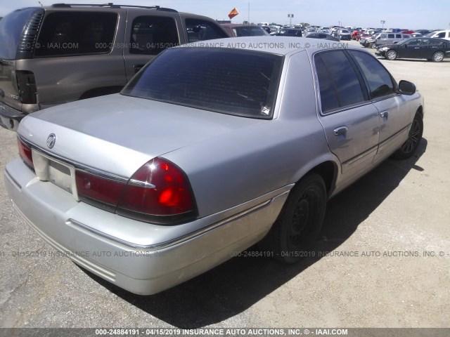 2MEFM74W91X612687 - 2001 MERCURY GRAND MARQUIS GS SILVER photo 4