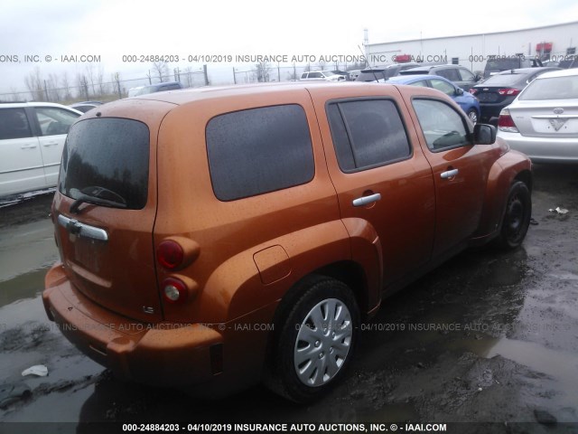 3GNDA13D37S617566 - 2007 CHEVROLET HHR LS Naranja foto 4
