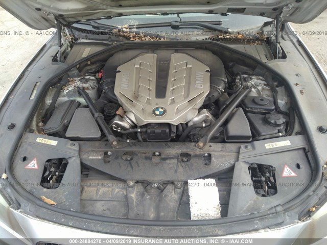 WBAKC6C51ACL67870 - 2010 BMW 750 I/XDRIVE SILVER photo 10
