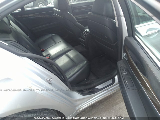 WBAKC6C51ACL67870 - 2010 BMW 750 I/XDRIVE SILVER photo 8