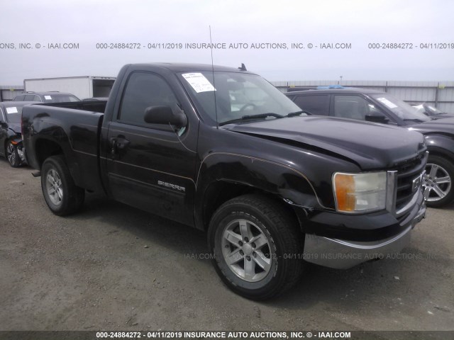 1GTPCVEA9AZ221436 - 2010 GMC SIERRA C1500 SLE BLACK photo 1