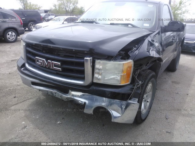 1GTPCVEA9AZ221436 - 2010 GMC SIERRA C1500 SLE BLACK photo 6