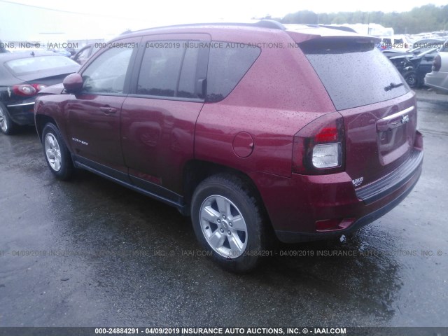 1C4NJCEA6HD151595 - 2017 JEEP COMPASS LATITUDE RED photo 3