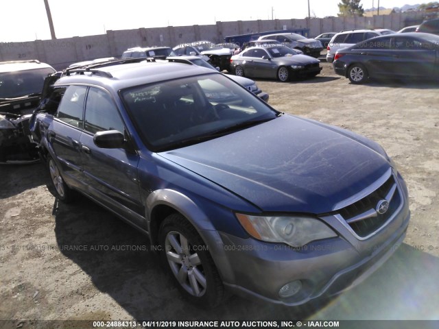 4S4BP61C387353962 - 2008 SUBARU OUTBACK 2.5I BLUE photo 1