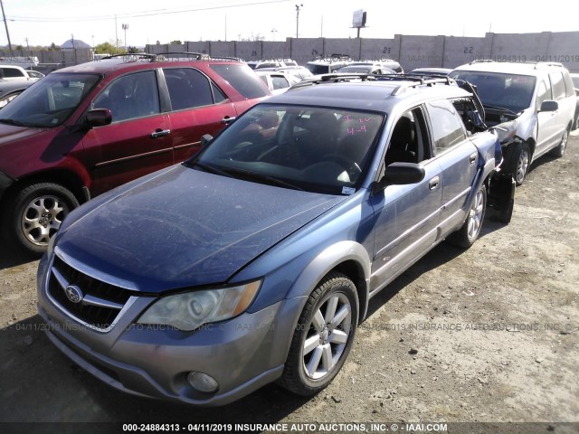 4S4BP61C387353962 - 2008 SUBARU OUTBACK 2.5I BLUE photo 2