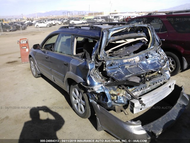 4S4BP61C387353962 - 2008 SUBARU OUTBACK 2.5I BLUE photo 3