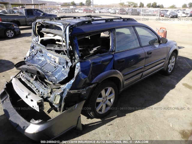 4S4BP61C387353962 - 2008 SUBARU OUTBACK 2.5I BLUE photo 4