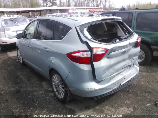 1FADP5BU5DL535054 - 2013 FORD C-MAX SEL Light Blue photo 3