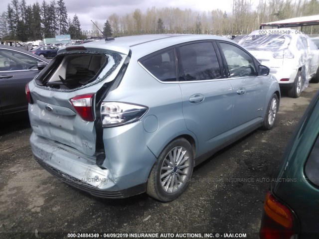 1FADP5BU5DL535054 - 2013 FORD C-MAX SEL Light Blue photo 4