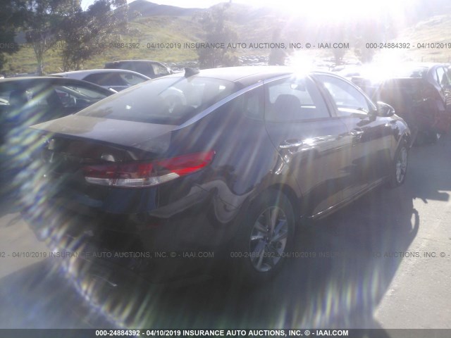 5XXGT4L33KG342062 - 2019 KIA OPTIMA LX/S MAROON photo 4