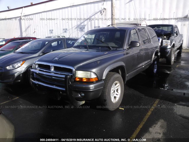 1B4HS48N62F130012 - 2002 DODGE DURANGO SLT GRAY photo 2