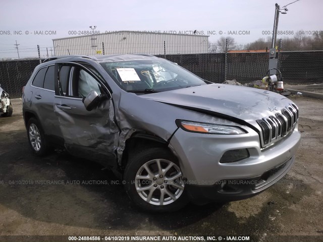 1C4PJLCB0EW172169 - 2014 JEEP CHEROKEE LATITUDE SILVER photo 1