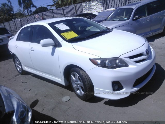 2T1BU4EE7CC789623 - 2012 TOYOTA COROLLA S/LE WHITE photo 1