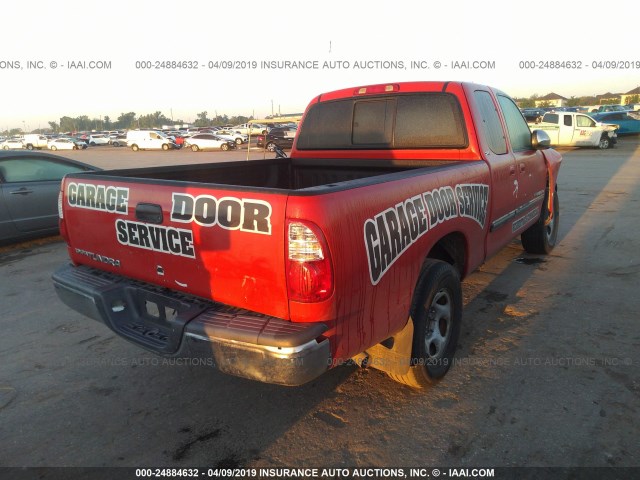 5TBRU34106S482953 - 2006 TOYOTA TUNDRA ACCESS CAB SR5 RED photo 4