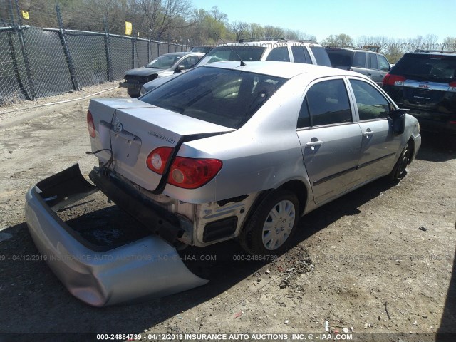 JTDBR32EX70106314 - 2007 TOYOTA COROLLA CE/LE/S SILVER photo 4