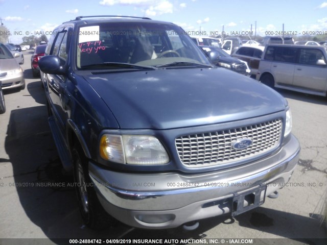 1FMPU18L3YLB54425 - 2000 FORD EXPEDITION EDDIE BAUER BLUE photo 1