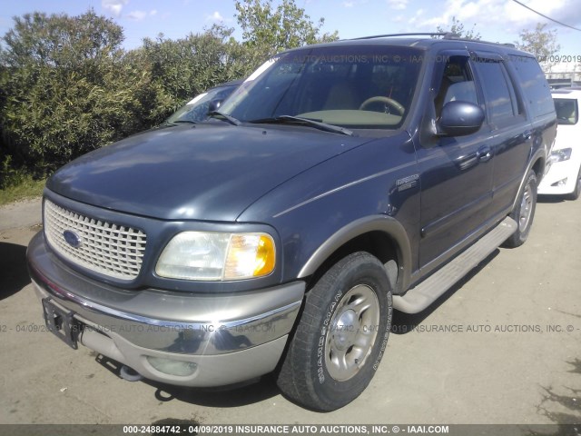 1FMPU18L3YLB54425 - 2000 FORD EXPEDITION EDDIE BAUER BLUE photo 2