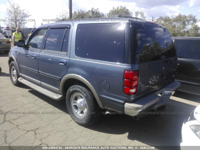 1FMPU18L3YLB54425 - 2000 FORD EXPEDITION EDDIE BAUER BLUE photo 3