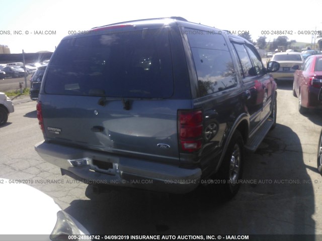 1FMPU18L3YLB54425 - 2000 FORD EXPEDITION EDDIE BAUER BLUE photo 4