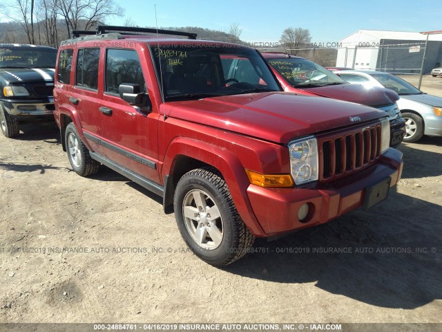 1J8HG48K16C252335 - 2006 JEEP COMMANDER RED photo 1