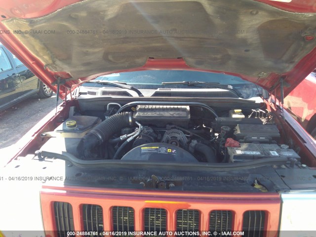 1J8HG48K16C252335 - 2006 JEEP COMMANDER RED photo 10