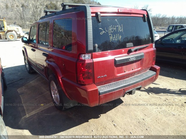 1J8HG48K16C252335 - 2006 JEEP COMMANDER RED photo 3