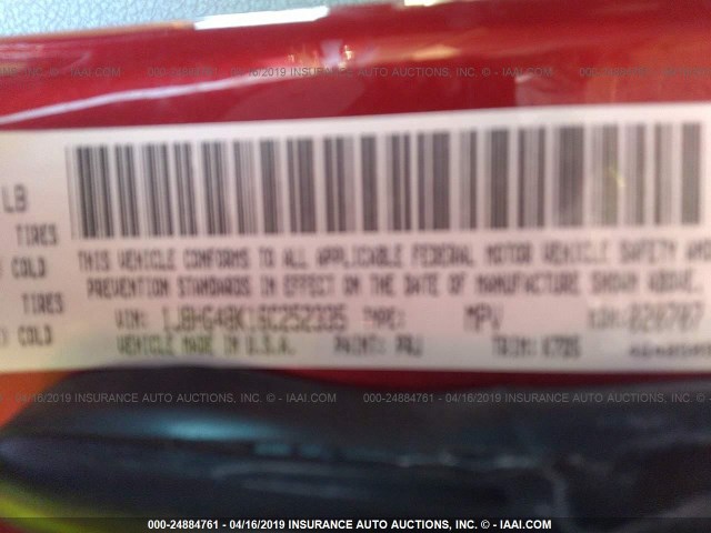 1J8HG48K16C252335 - 2006 JEEP COMMANDER RED photo 9