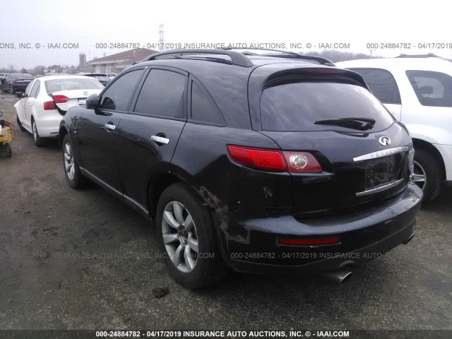 JNRAS08W45X201826 - 2005 INFINITI FX35 BLACK photo 3