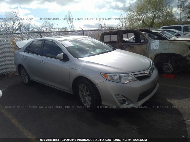 4T1BD1FK6CU033198 - 2012 TOYOTA CAMRY HYBRID/LE/XLE SILVER photo 1