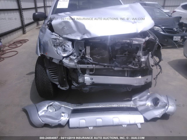5TEJU62N67Z427942 - 2007 TOYOTA TACOMA DOUBLE CAB PRERUNNER SILVER photo 6