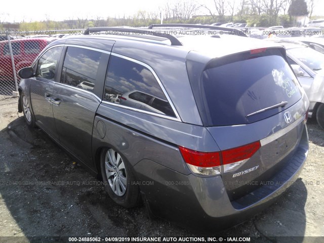 5FNRL5H64GB077020 - 2016 HONDA ODYSSEY EXL GRAY photo 3