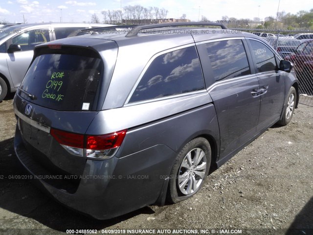 5FNRL5H64GB077020 - 2016 HONDA ODYSSEY EXL GRAY photo 4