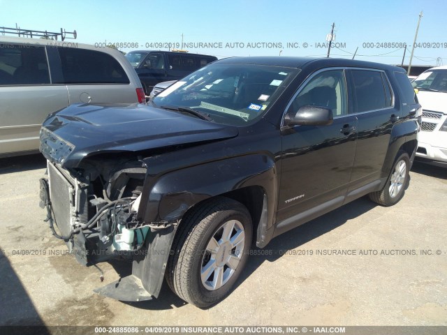 2GKALMEK4D6198855 - 2013 GMC TERRAIN SLE BLACK photo 2