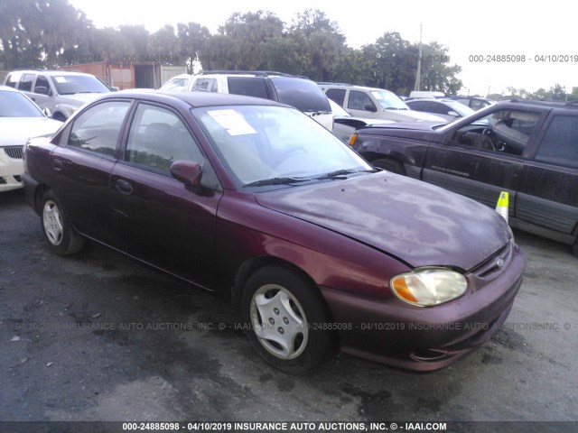 KNAFB121015033680 - 2001 KIA SEPHIA LS RED photo 1